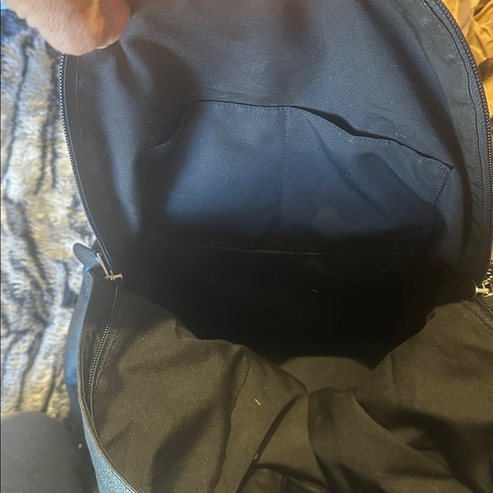 ECU Coach Charles Blue Camouflage Leather Backpack - Picture 15 of 16